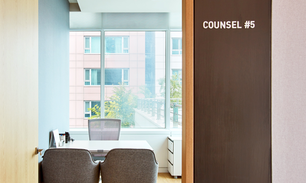 마인드카페 분당센터 리셉션 전경